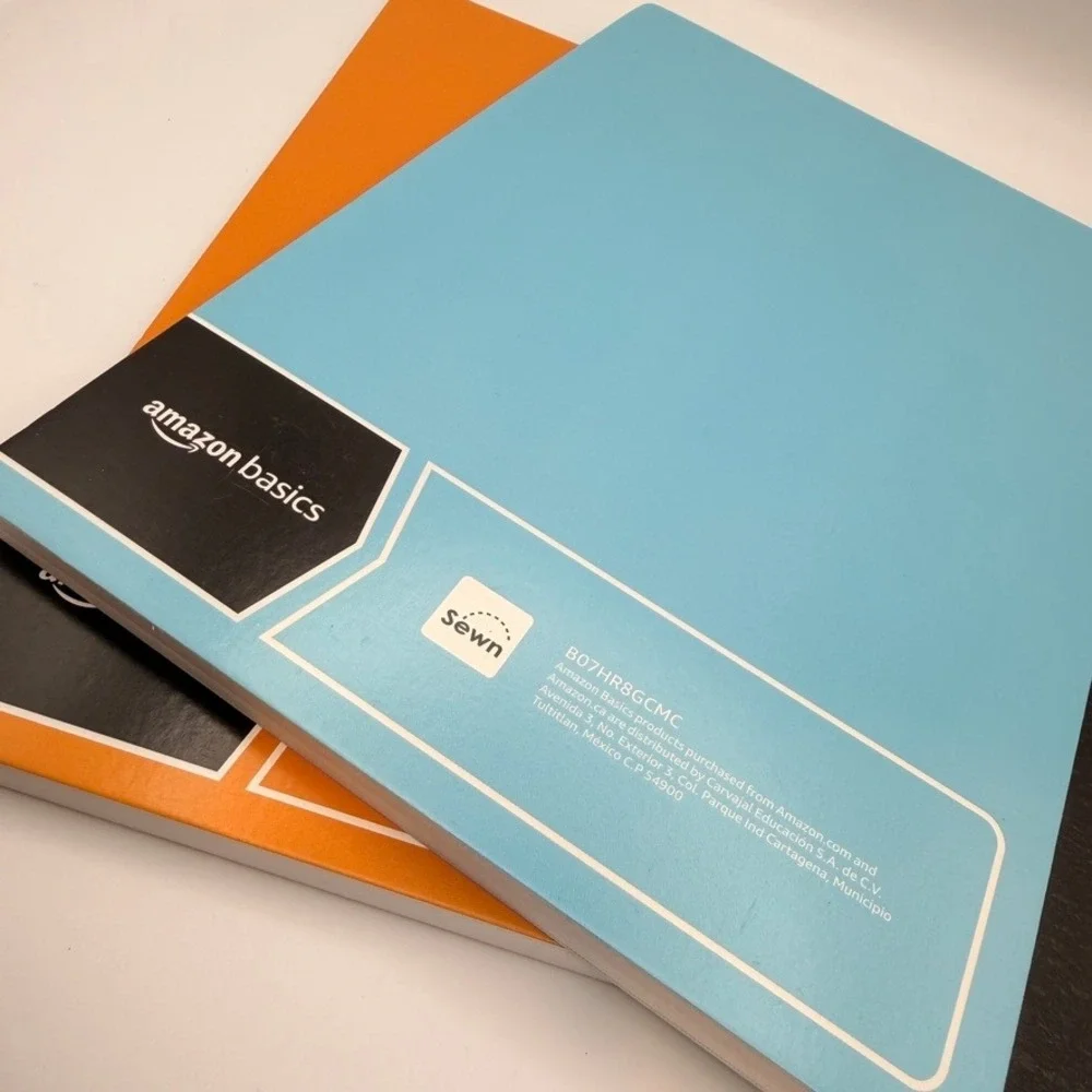 Amazon Basics Kids Primary Journal K-2 Blue Orange Handwriting Notebook 2pk